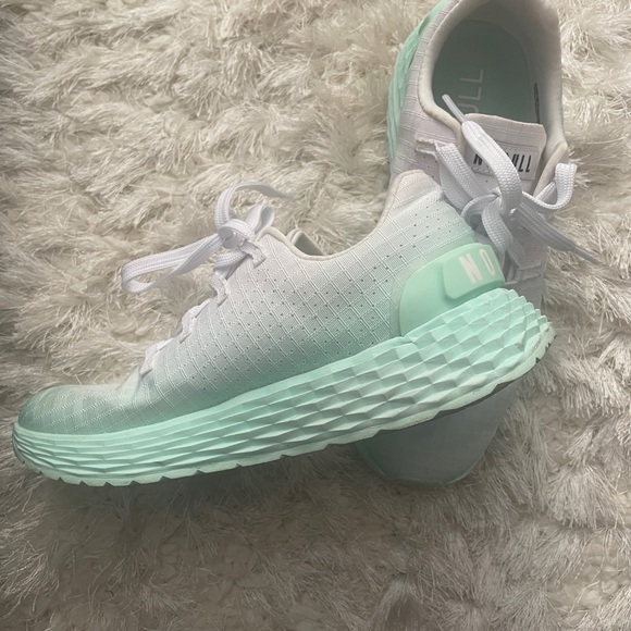 Nobull Women's Allday Ripstop mint white sneaker size 7 - Picture 5 of 6